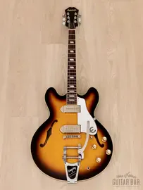 Полуакустическая электрогитара Epiphone Elitist Casino 1965 Vintage Reissue Sunburst USA 2007 w/Bigsby, Case