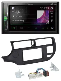 Pioneer 2DIN MP3 DAB USB Bluetooth Autoradio für Kia Rio 11-14 UB schwarz
