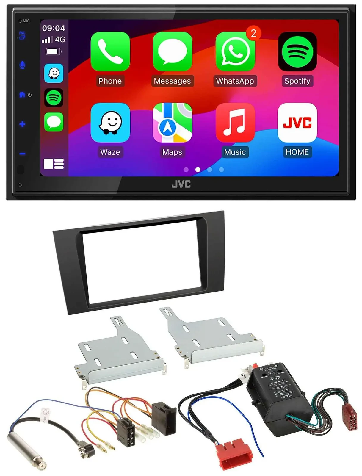 JVC Bluetooth USB MP3 2DIN DAB Autoradio für Audi A4 B5 99-01 Symphony Bose Akti