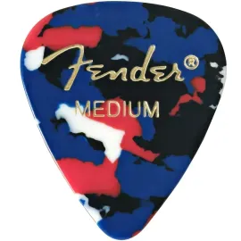 Fender 351 Classic Celluloid Guitar Picks - CONFETTI, MEDIUM 144-Pack (1 Gross)