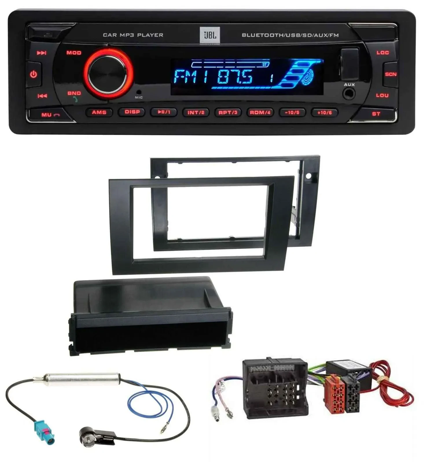 JBL AUX MP3 USB Bluetooth SD Autoradio für Audi A4 B7 04-08 Symphony Aktivsystem