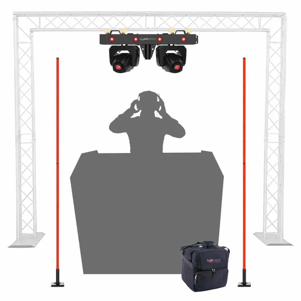 Chauvet DJ Freedom Flex Stick X4 LED Tube 4-Pack & GigBAR Bridge ILS