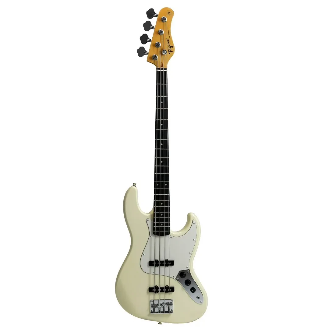 Tagima TW 65 P-Style 4-String Electric Bass Guitar Maple Neck, Olympic White