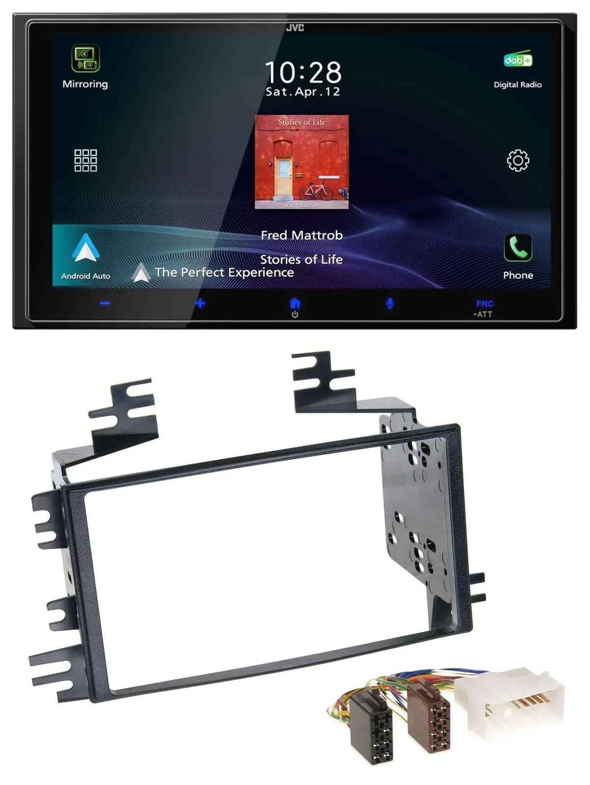 Автомагнитола JVC 2DIN, Bluetooth, USB, DAB, MP3