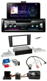 Pioneer USB Lenkrad Bluetooth DAB Autoradio für Audi A4 B5 1999-2001 Aktivsystem