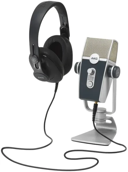 AKG PODCASTER ESSENTIALS Podcast Podcasting Recording Kit w/USB Mic+Headphones