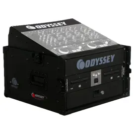 Рэковый кейс Odyssey FZ1004BL, 10U наклонный сверху, 4U вертикальный, черный