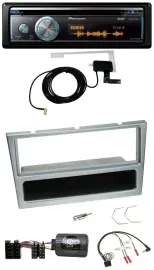 Pioneer Bluetooth DAB Lenkrad USB CD Autoradio für Opel Corsa C 2000-2004 silber