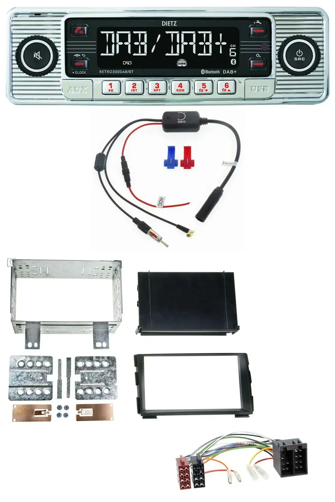 Dietz DAB USB MP3 Bluetooth Autoradio für Kia Ceed 09-12 proCeed 11-13