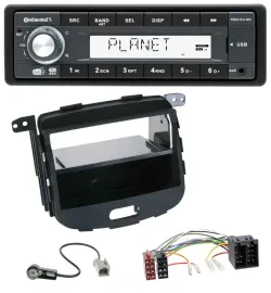 Continental MP3 AUX USB DAB 1DIN Autoradio für Hyundai i10 2008-2013 Rubber Touc