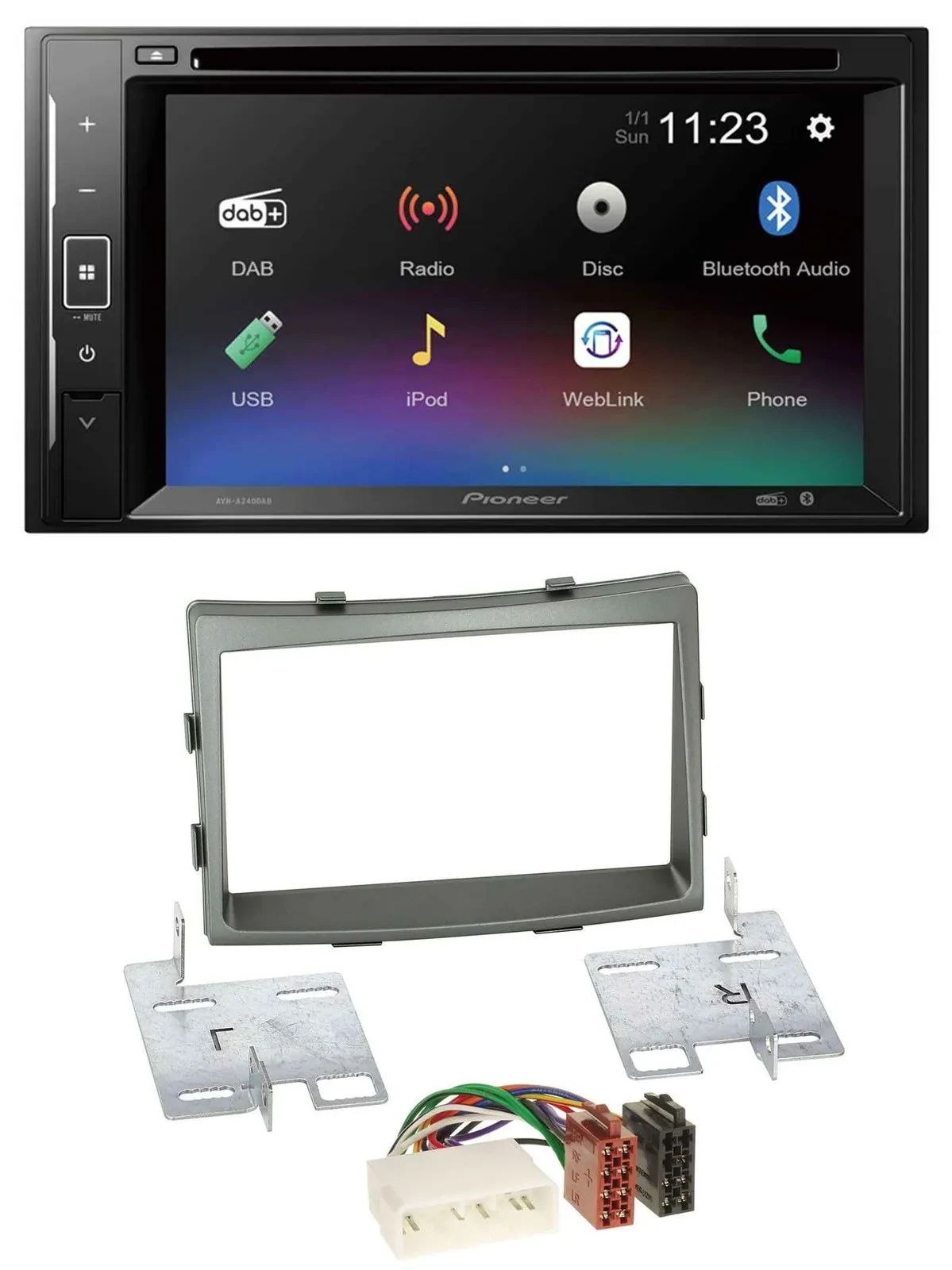 Pioneer Bluetooth MP3 USB 2DIN DAB DVD Autoradio für SSangYong Rodius ab 2013