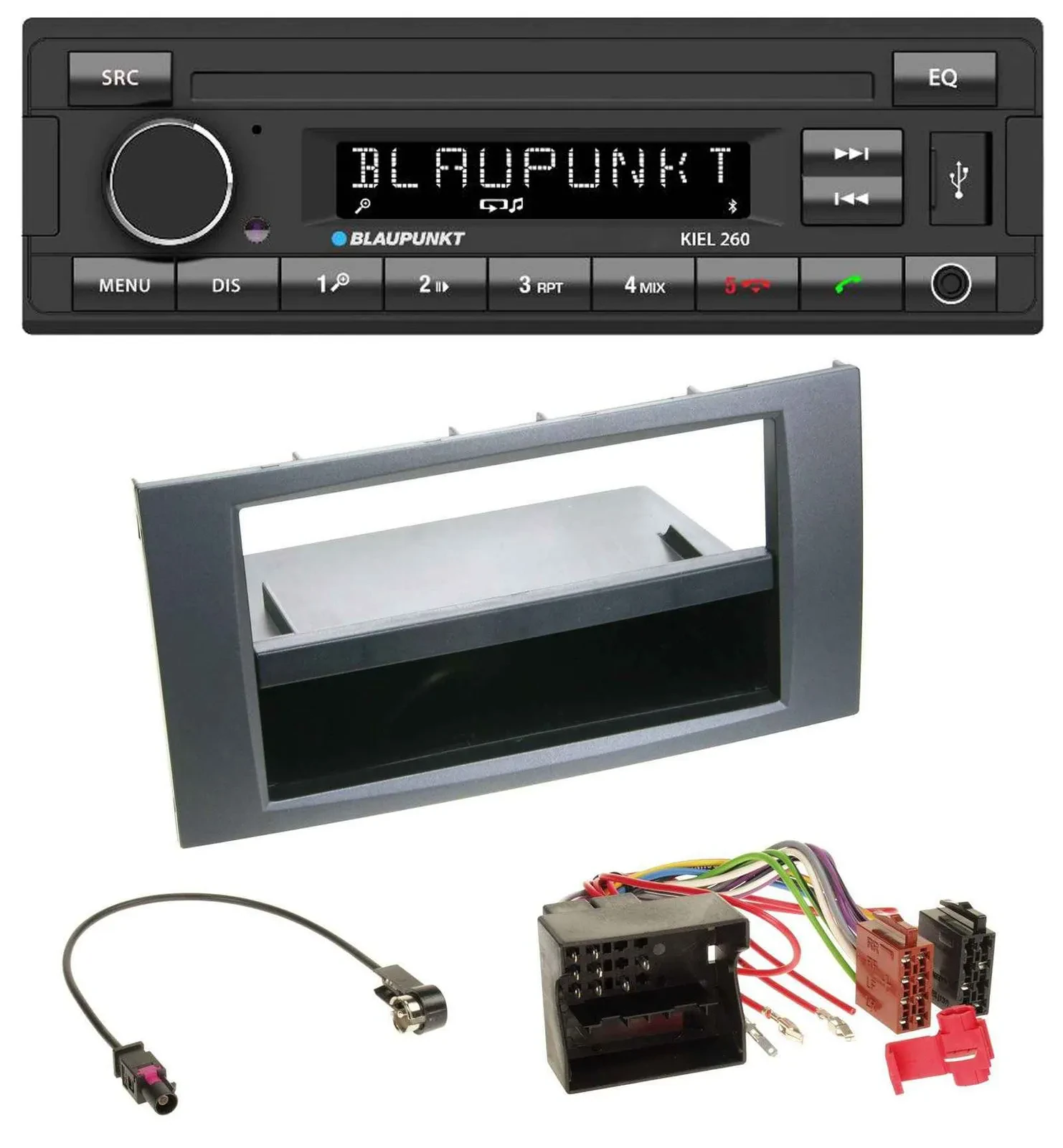 Blaupunkt USB DAB Bluetooth MP3 Autoradio für Ford Fiesta Focus 04-08 anthrazit