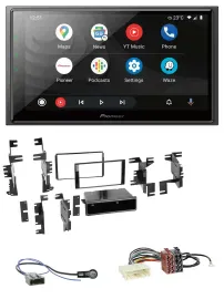 Pioneer USB 2DIN DAB MP3 Bluetooth Autoradio für Nissan Micra 13-17 schwarz glän