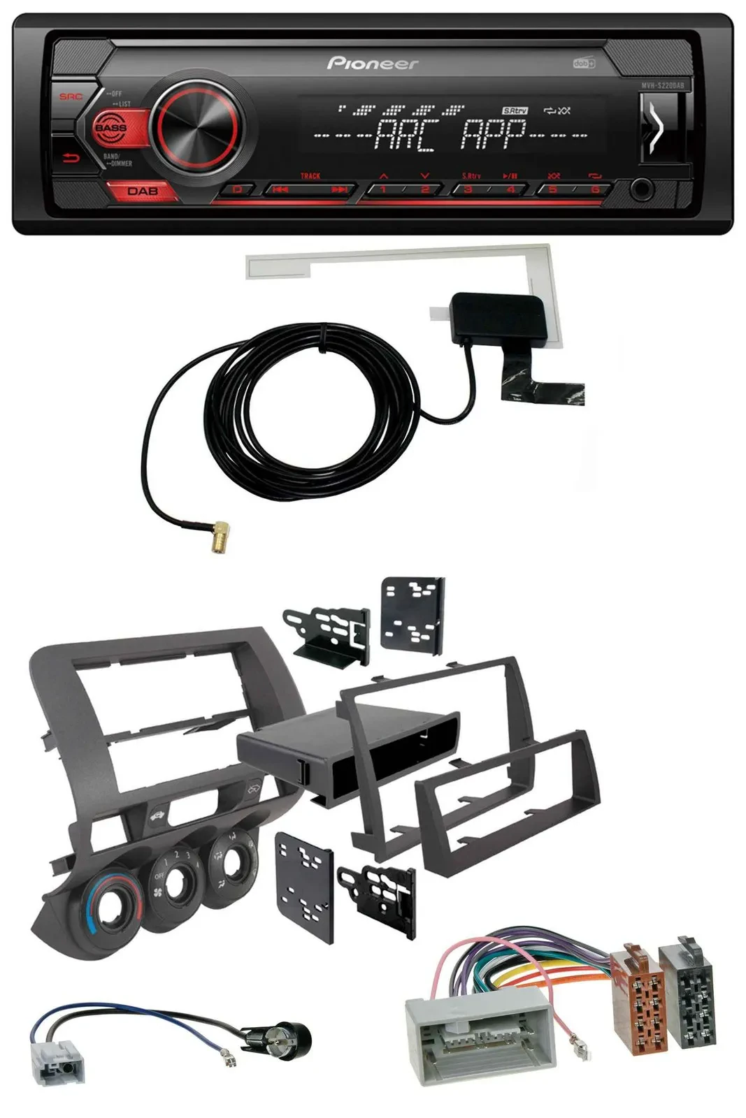 Автомагнитола Pioneer 1-DIN USB DAB MP3 AUX для Honda Fit 2006–2007 (US-импорт)