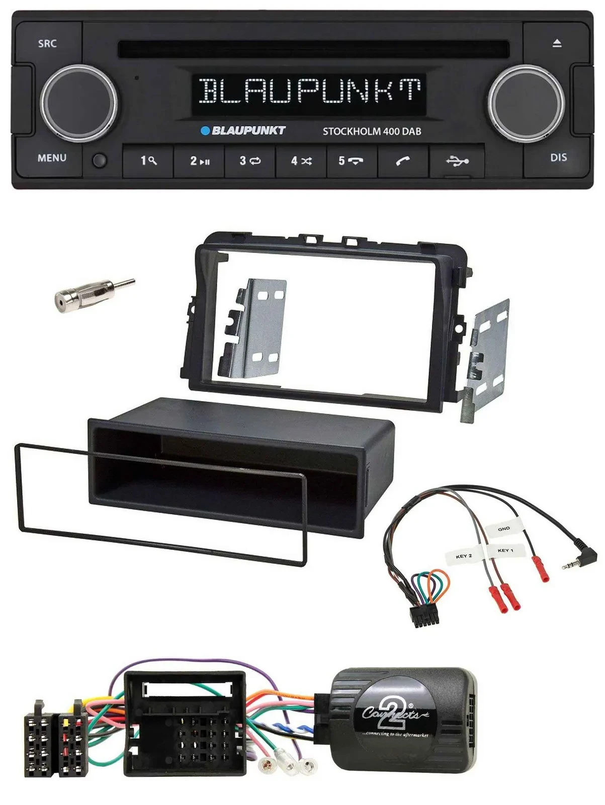 Blaupunkt Lenkrad Bluetooth DAB CD USB Autoradio für Opel Vivaro Combi Kasten 20
