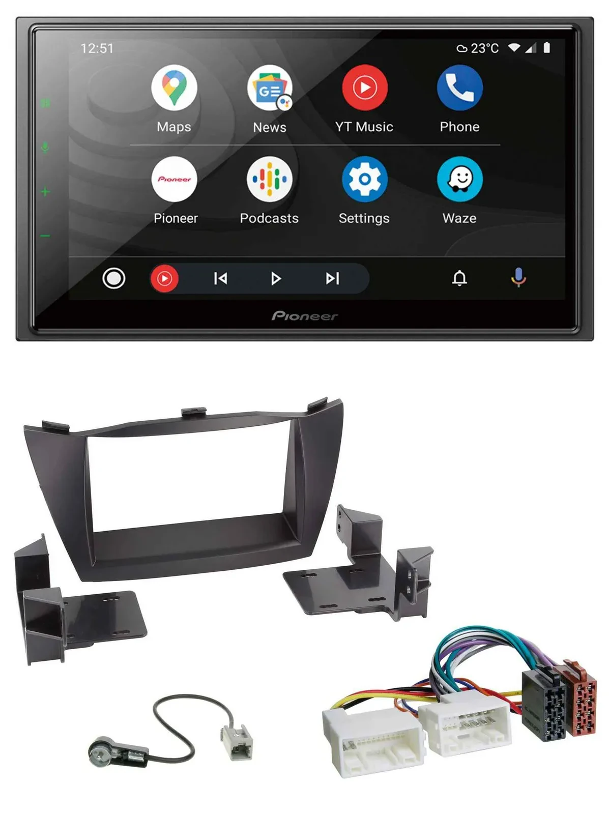 Pioneer USB 2DIN DAB MP3 Bluetooth Autoradio für Hyundai Tucson 2010-2015