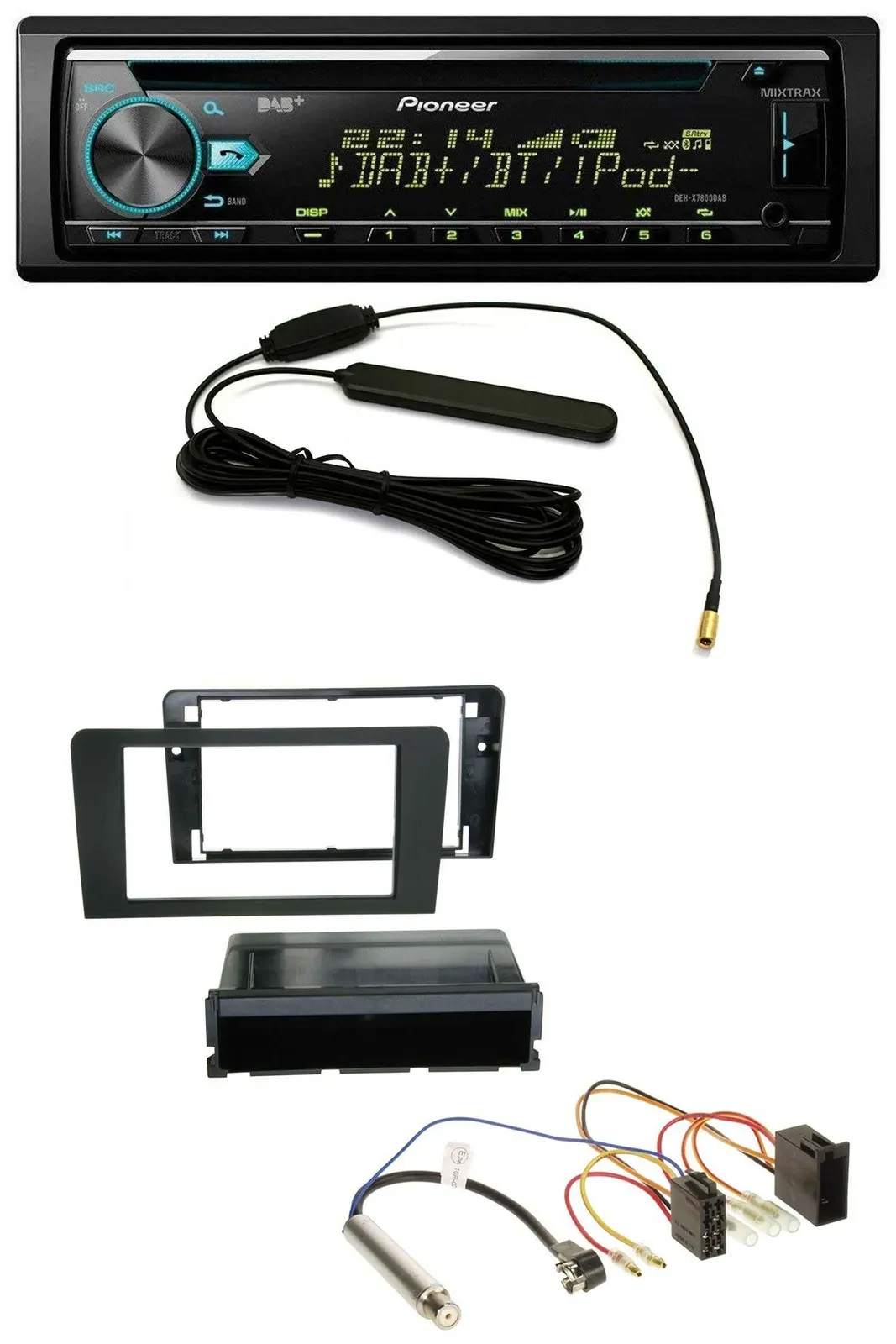 Pioneer CD MP3 AUX DAB USB Autoradio für Audi A3 (8P 03-06) Symphony ISO