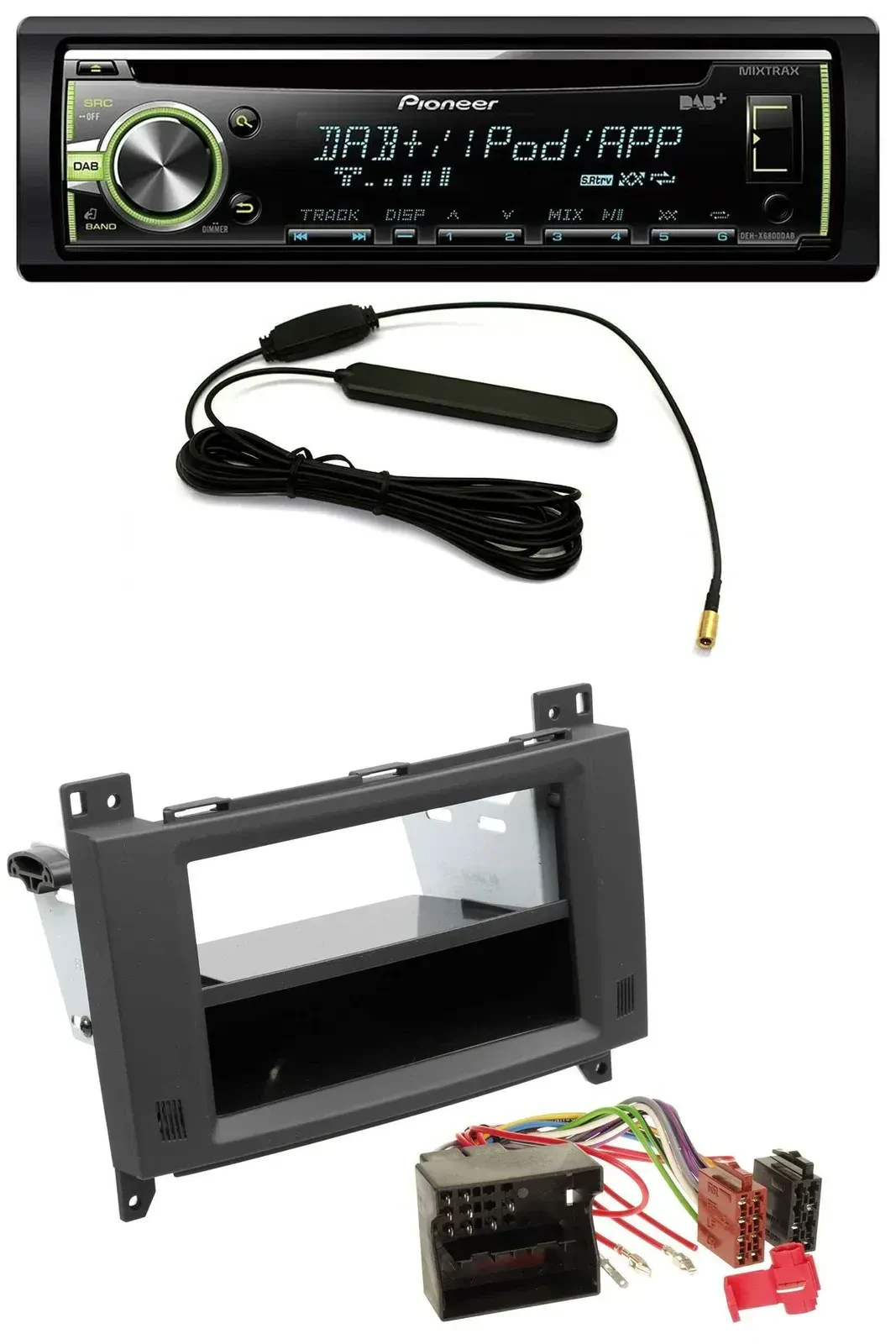 Автомагнитола для Mercedes A-/B-Class, Vito Pioneer MP3 USB CD DAB AUX