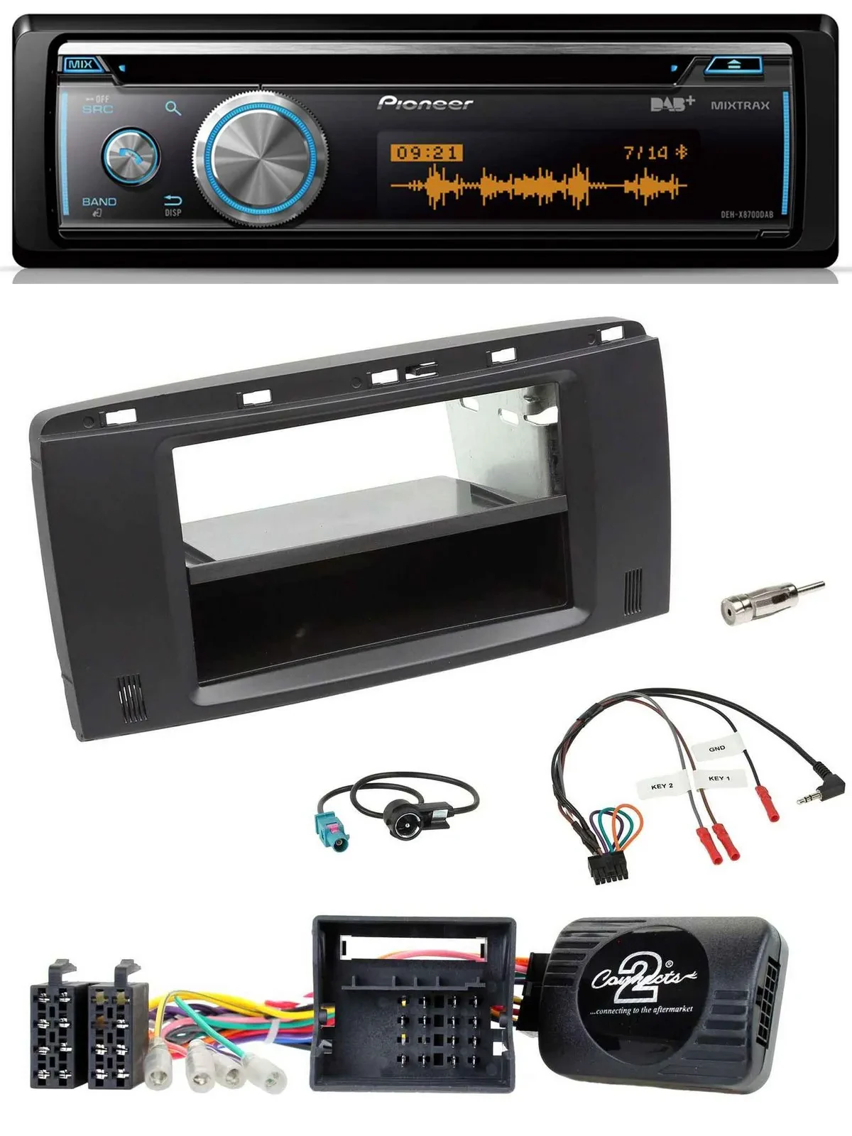 Pioneer Lenkrad DAB USB CD Bluetooth Autoradio für Mercedes R-Klasse W251 2006-2