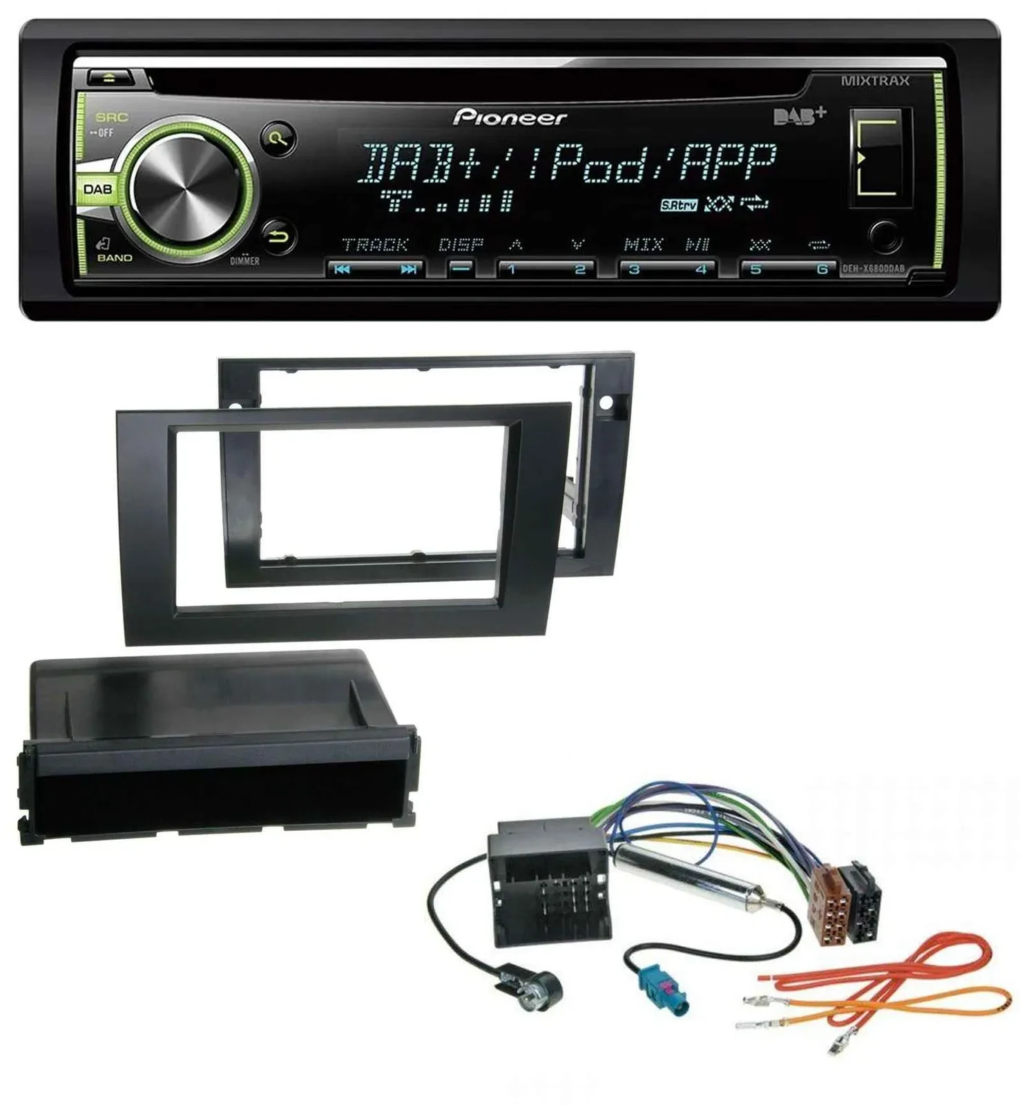 Автомагнитола Pioneer DAB USB MP3 AUX CD для Audi A4 (2001–2008) B6/B7 Symphony Quadlock