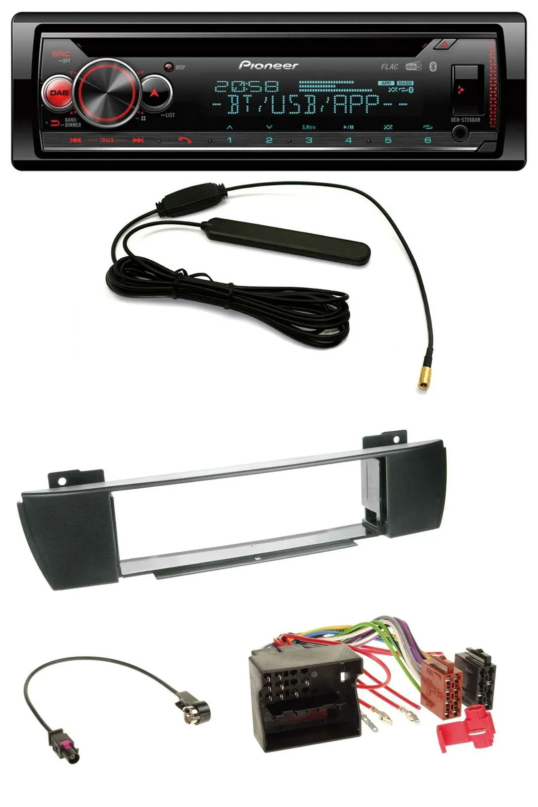 Автомагнитола для BMW X3 (до 2007) Pioneer USB DAB MP3 Bluetooth CD