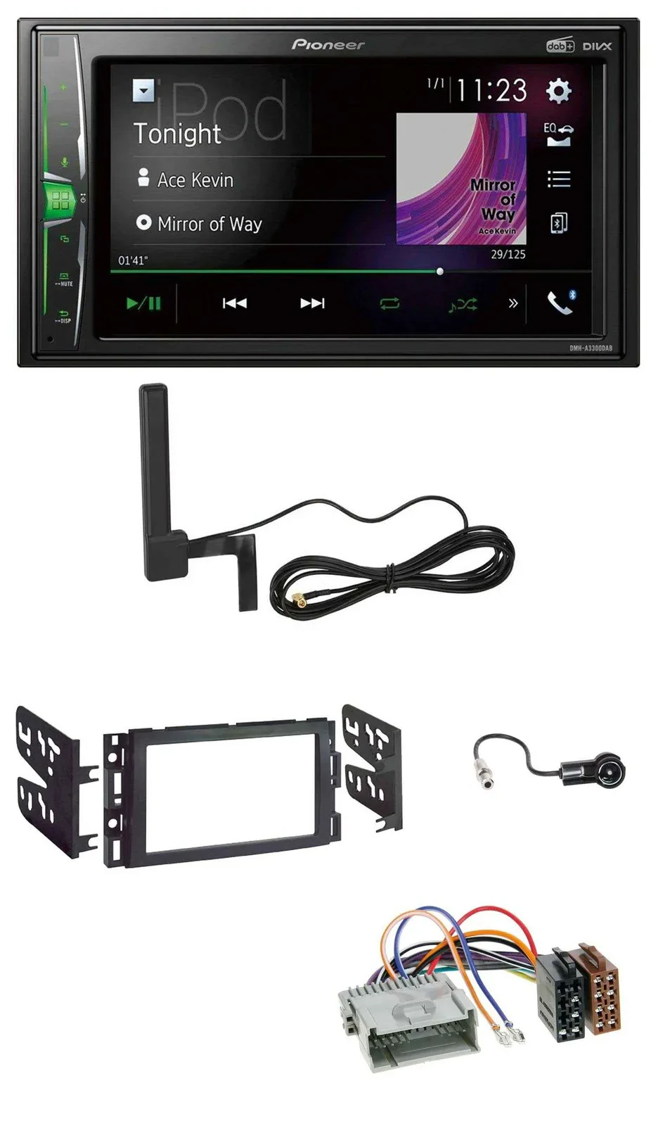 Автомагнитола Pioneer 2DIN, Bluetooth, DAB, MP3, AUX для Buick Enclave 2008–2012, Lucerne