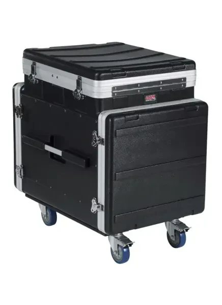 Gator GRC-12X10 PU ATA Molded PE Pop-Up Console Rack 12U Top & 10U Bottom w/ Cas