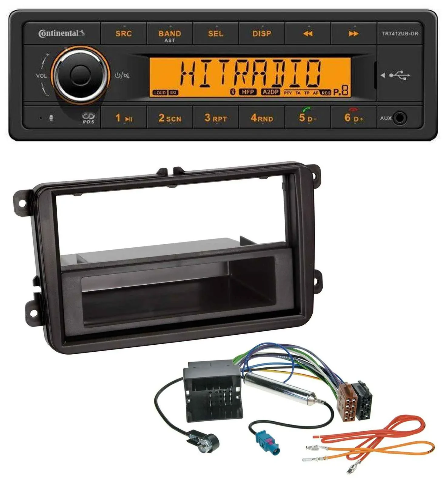Continental MP3 Bluetooth AUX USB Autoradio für Skoda Praktik / Superb / Yeti