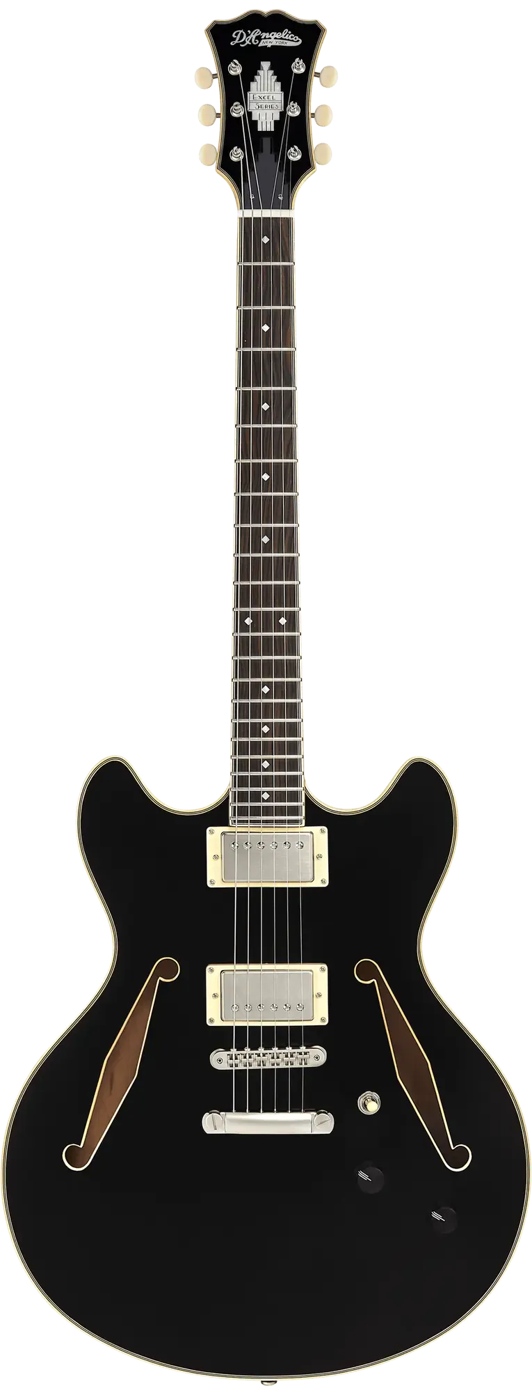 Электрогитара полуакустическая D'Angelico Excel DC Tour Semi-hollowbody Black