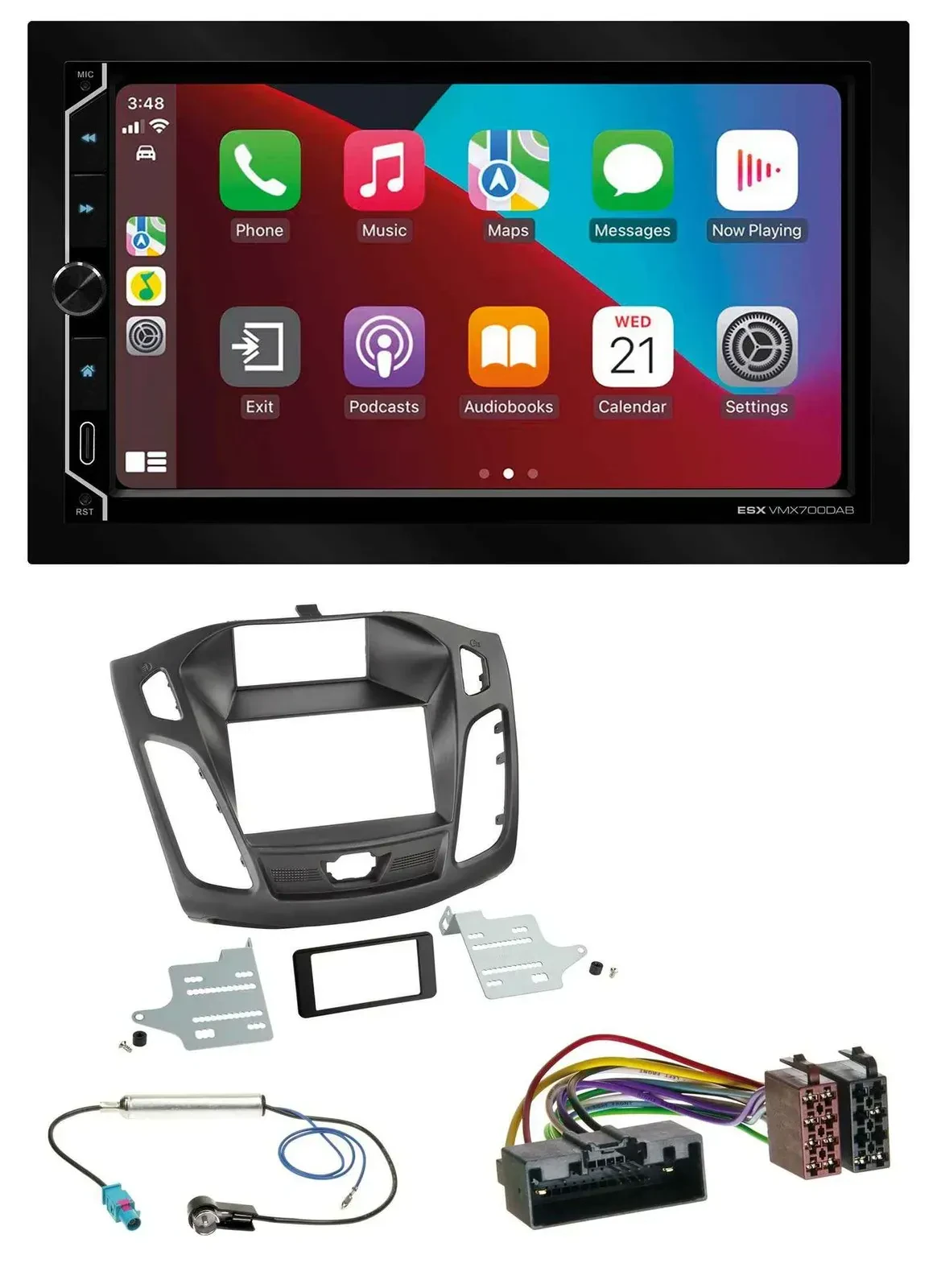 ESX 2DIN DAB USB MP3 Bluetooth Autoradio für Ford Focus (2011-2014)
