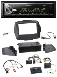 Pioneer Bluetooth USB DAB Lenkrad Autoradio für Jeep Renegade ab 2015