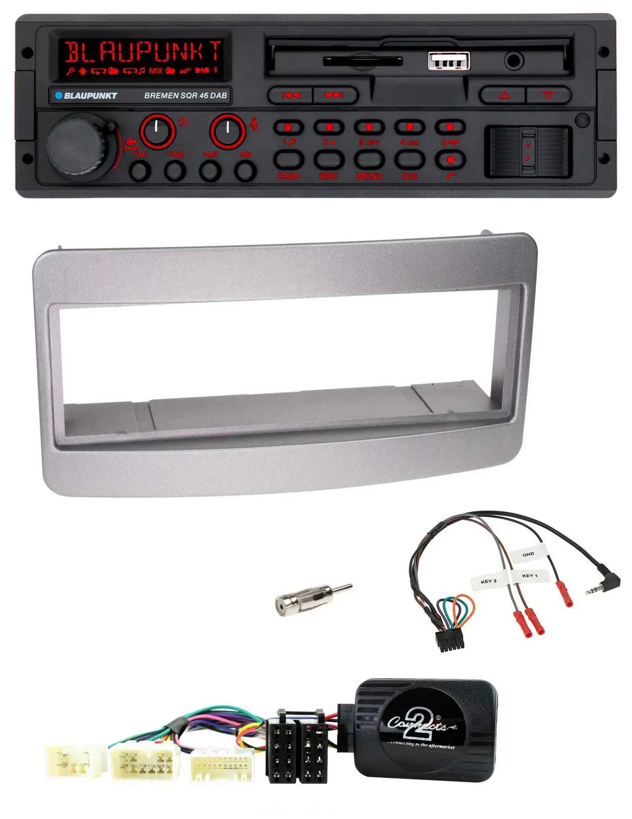 Blaupunkt SD Lenkrad USB Bluetooth DAB Autoradio für Toyota RAV 4 2001-2006 dunk