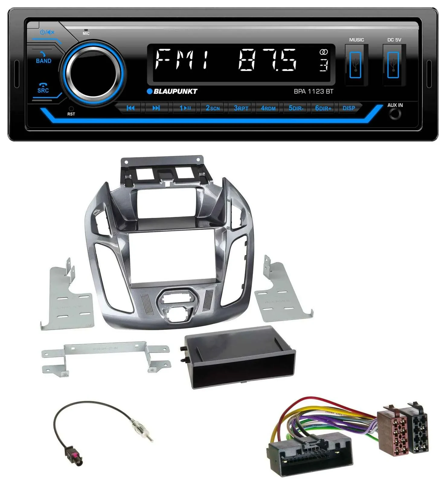 Blaupunkt MP3 Bluetooth USB AUX Autoradio für Ford Transit Connect 2012-2018 Dis
