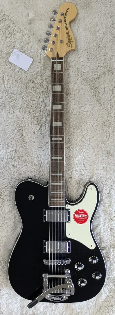 Fender Squier Paranormal Troublemaker Telecaster Deluxe Bigsby, Black