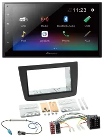 Автомагнитола Pioneer 2 DIN USB Bluetooth DAB MP3 для Alfa Romeo MiTo 2008–2014 (ISO)