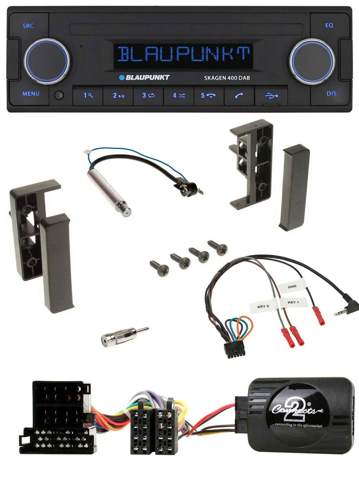 Blaupunkt DAB USB Bluetooth Lenkrad Autoradio für Audi A2 A3 A4 A6 1999-2000