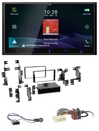 JVC USB Bluetooth 2DIN DAB MP3 Autoradio für Nissan Micra 13-17 schwarz glänzend