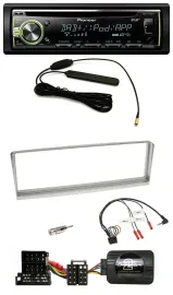 Автомагнитола для Alfa Romeo 156 (2002–2003) Pioneer MP3, USB, CD, DAB, серебристая