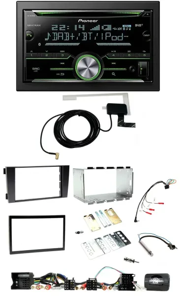 Pioneer CD USB Lenkrad Bluetooth 2DIN DAB Autoradio für Audi A6 C5 2001-2004 Akt