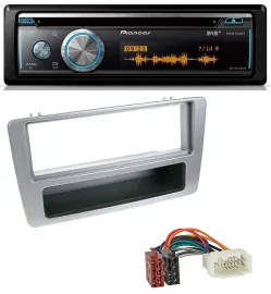 Автомагнитола для Honda Civic 2001–2003 Pioneer MP3 DAB USB CD Bluetooth серебристый