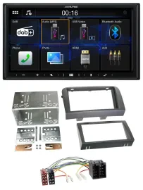 Alpine Bluetooth 2DIN MP3 DAB USB Autoradio für Fiat Croma (ab 2005)