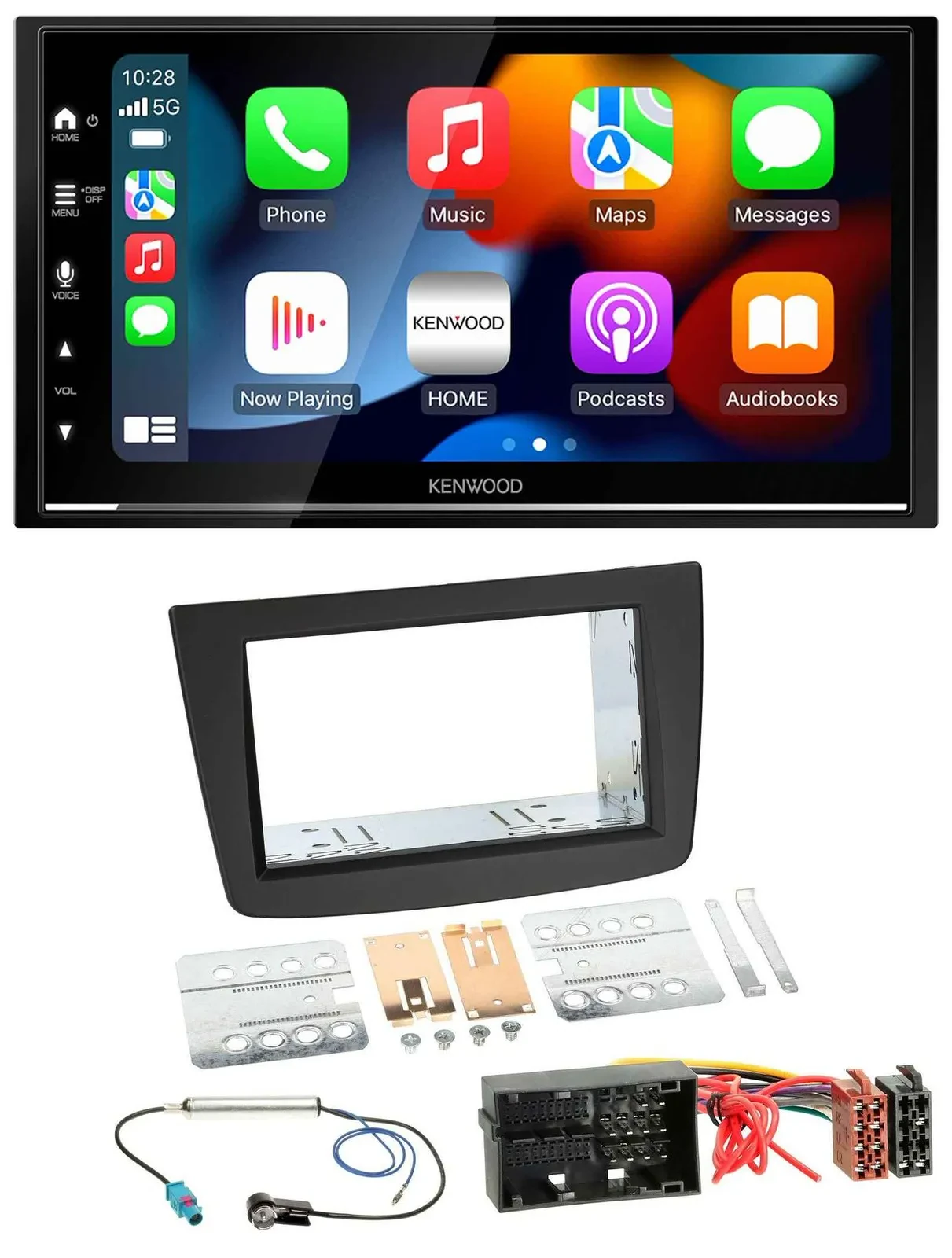 Автомагнитола Kenwood 2-DIN, DAB, USB, Bluetooth, MP3 для Alfa Romeo Mito 955 (с 2014)