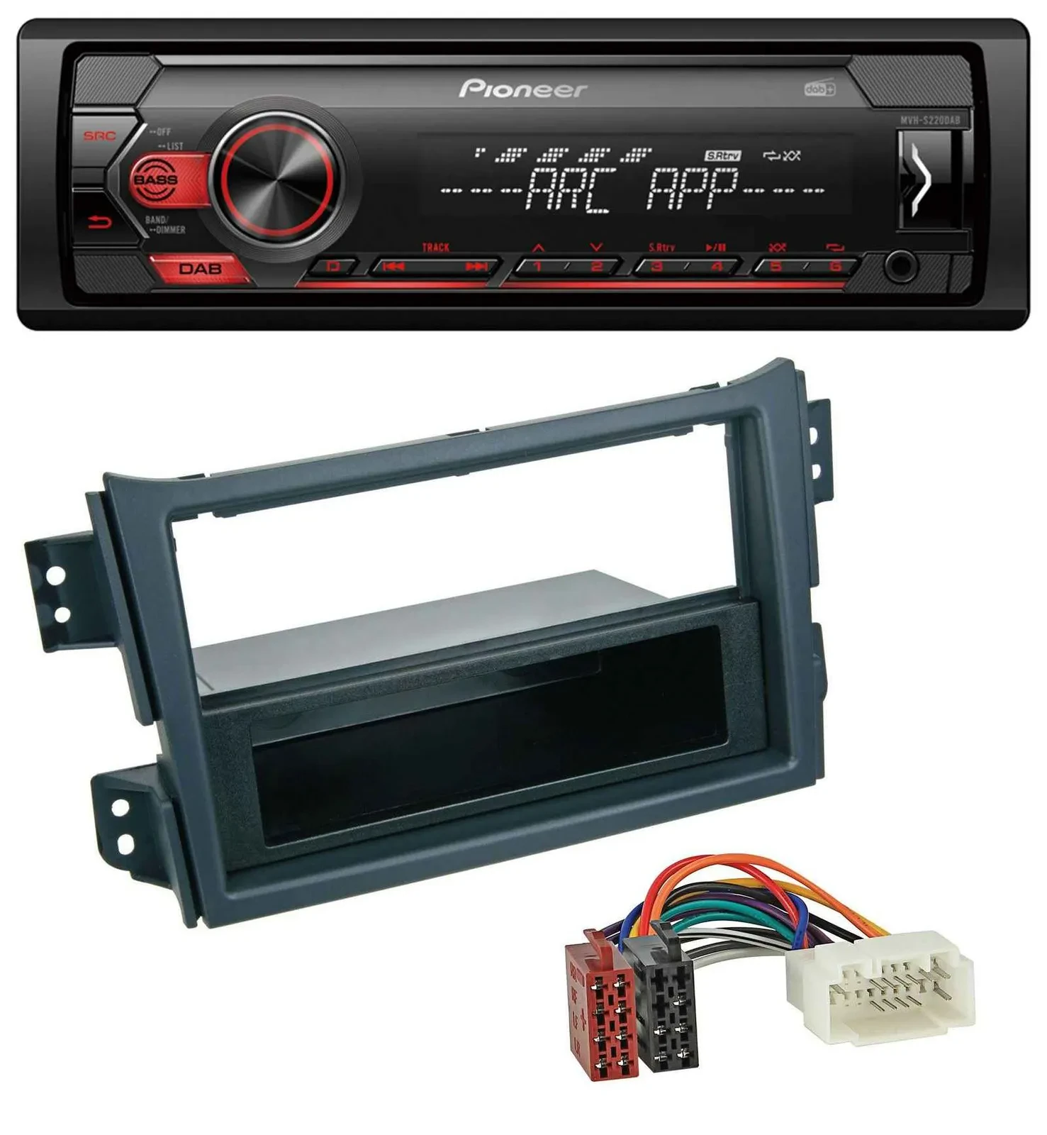 Pioneer DAB 1DIN MP3 AUX USB Autoradio für Opel Agila B 2008-2014 Suzuki Splash