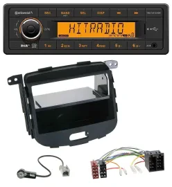 Continental 1DIN DAB MP3 AUX USB Autoradio für Hyundai i10 2008-2013 Rubber Touc