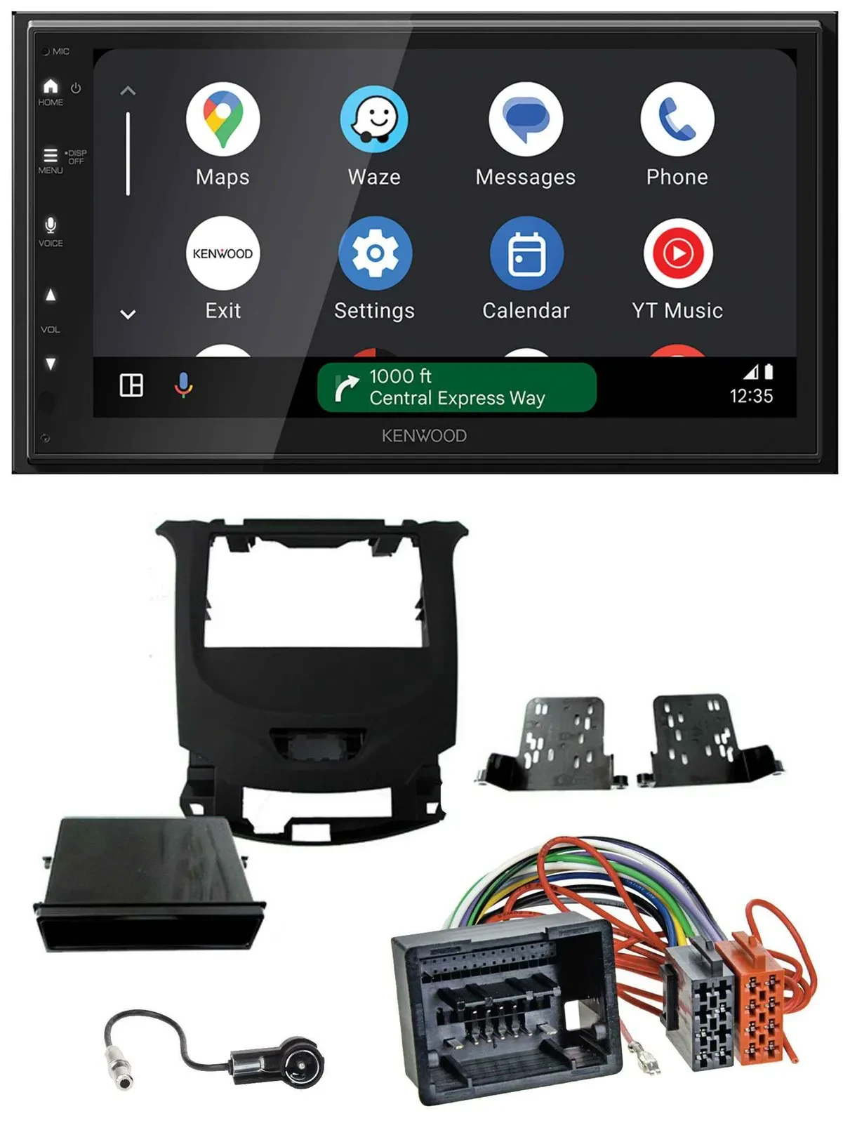 Автомагнитола Kenwood 2DIN DAB, Bluetooth, USB, MP3 для Chevrolet Cruze (с 2016), черный (piano black)