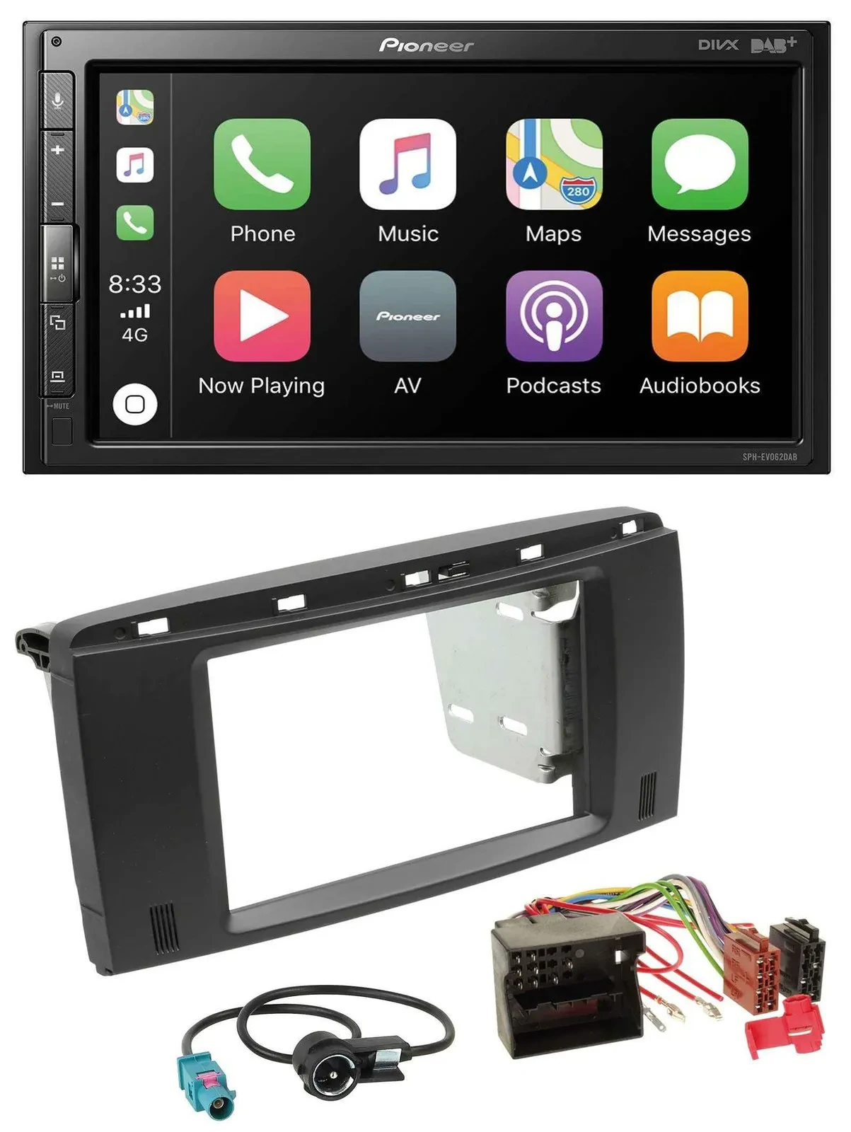 Pioneer USB MP3 DAB 2DIN Bluetooth Autoradio für Mercedes R-Klasse 2006-2012