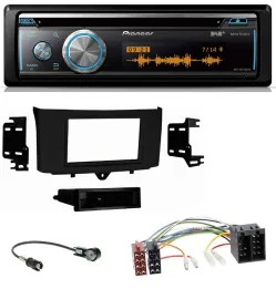 Pioneer MP3 DAB USB CD Bluetooth Autoradio für Smart ForTwo (2010-2015)