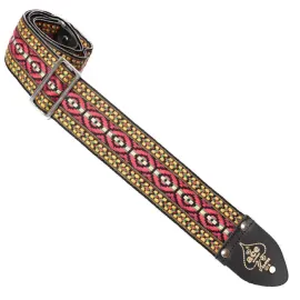 D'Andrea ACE 4 Vintage Reissue Bohemian Red Adjustable 2" Wide Guitar Strap