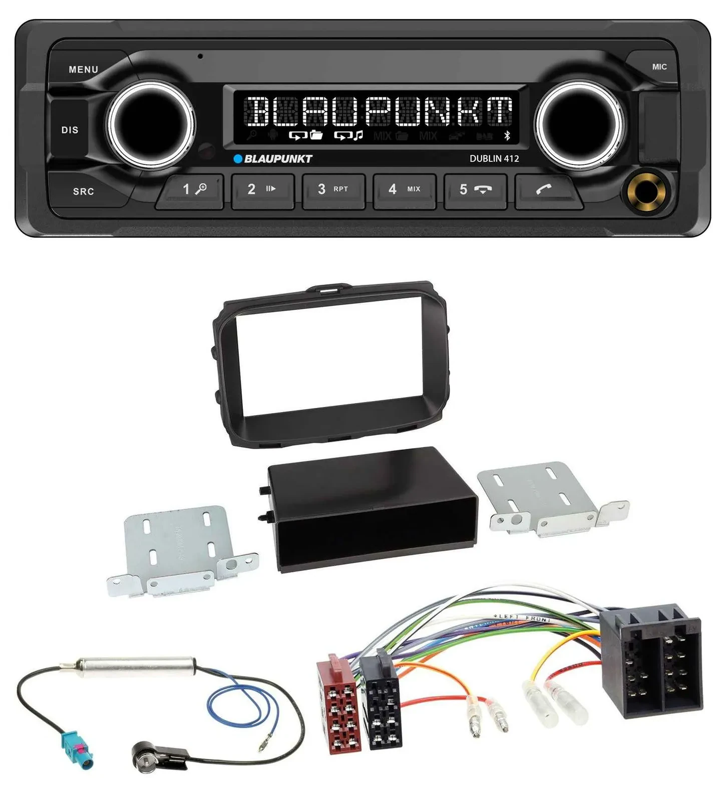 Blaupunkt MP3 Bluetooth USB AUX Autoradio für Alfa Romeo Giulietta 2013-2021 ISO