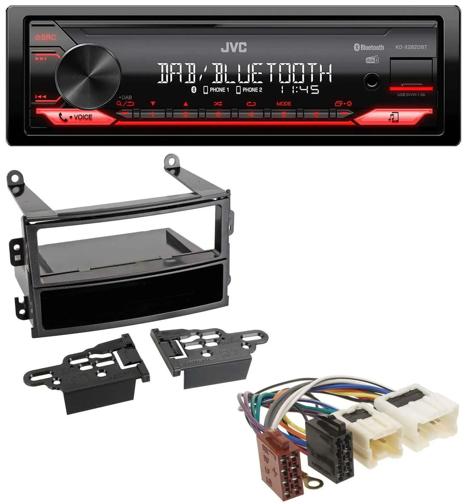 JVC Bluetooth USB DAB MP3 Autoradio für Nissan 350Z Roadster 2003-2005